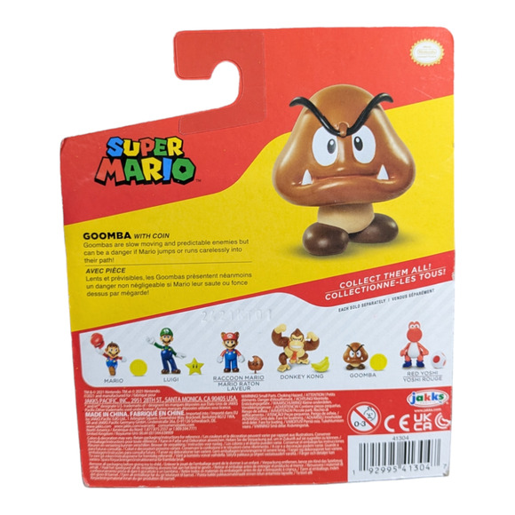 Super Mario ~ Goomba with Coin 2.5" Figure NIB - Picture 4 of 4